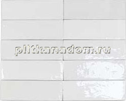 DNA tiles Safi 122108 White Белая Глазурованная Настенная плитка 5,2х16 см