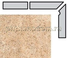 Interbau Abell 270 Бежевый Матовый Плинтус флорентийский Правый 8x31 см