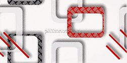Cerrol Bianco-Negro Modern Red Centro Декор 30х60 см