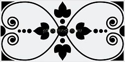 Vives Rivoli Rosiers Negro Декор 10x20 см