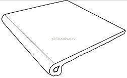 Gres de Aragon Tatra Esquina Beige Бежевая Матовая Ступень фронтальная 33x33 см