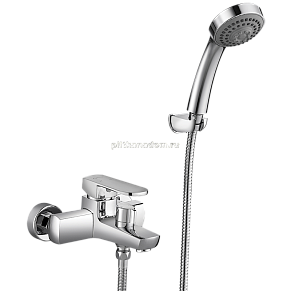 Смеситель Elghansa SCARLETT Chrome 2322225-New для ванны однорычажный с душевым комплектом, хром
