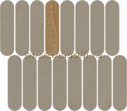 Vives New York Mosaico Rockaway Gris R10 Коричневая Матовая Мозаика 27x31 см