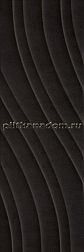Paradyz Glitter Mood Nero C Structure Черная Матовая Структурированная Настенная плитка 29,8x89,8 см