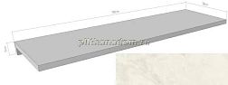 Imola The Rock ARDESI L 90 AS Белая Матовая Ступень 30x90x5 см