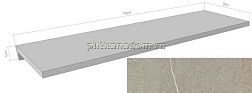 Imola The Rock PIASEN L 90 AS Коричневая Матовая Ступень 30x90x5 см
